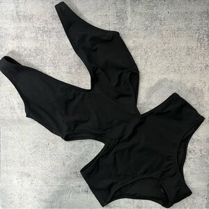 AllSisters Rhombus Black One Piece Swimsuit M